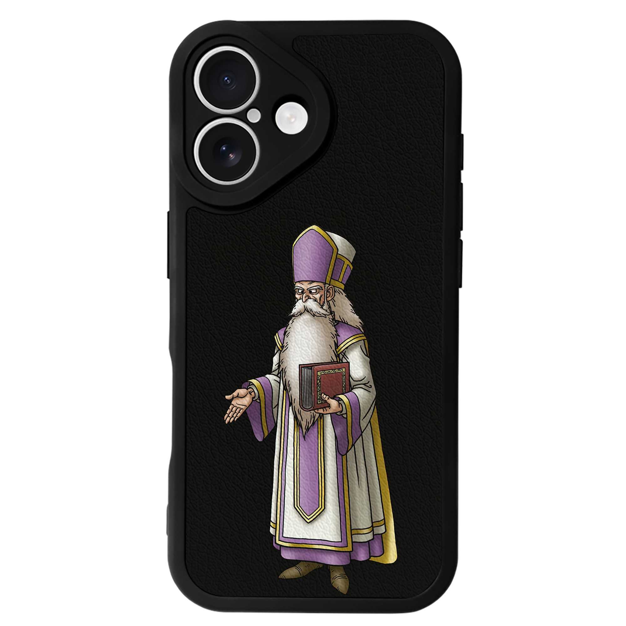 （画像用） ドラゴンクエスト Doragon Kuesuto Dragon Quest 【iPhone 16シリーズ対応】シリコンスマホケース（レザー調） 材質：シリコン